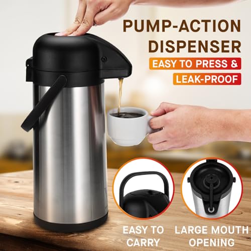 Airpot Coffee Dispenser with Pump (2 Count)