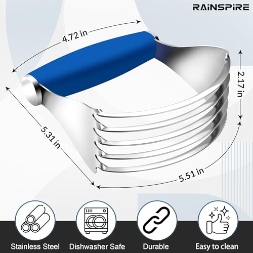 Large Pastry Cutter For Baking Durable Pastry Blender Dough Cutter Blue