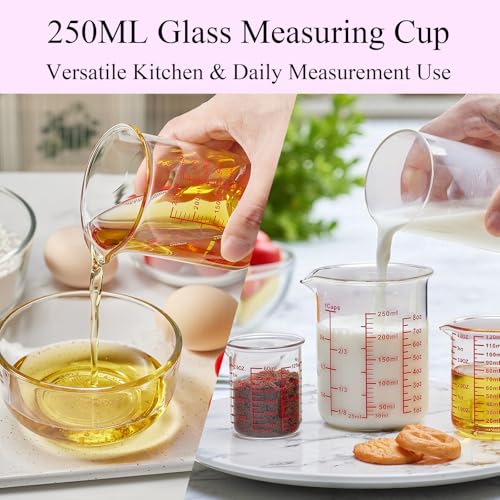 3 Piece Glass Measuring Cup Set