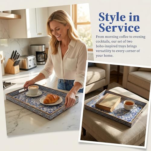 Boho Decorative Tray (2 Count)