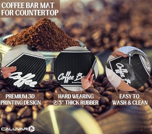 Brewed Fresh Daily Silicone Coffee Bar Mat 18x12 in