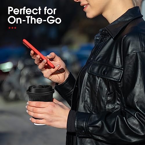 100 Pack 12 oz Disposable Insulated Coffee Cups with Lids (100 Count)