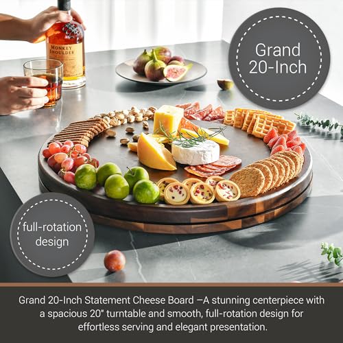 Acacia Wood Rotating Cheese Board