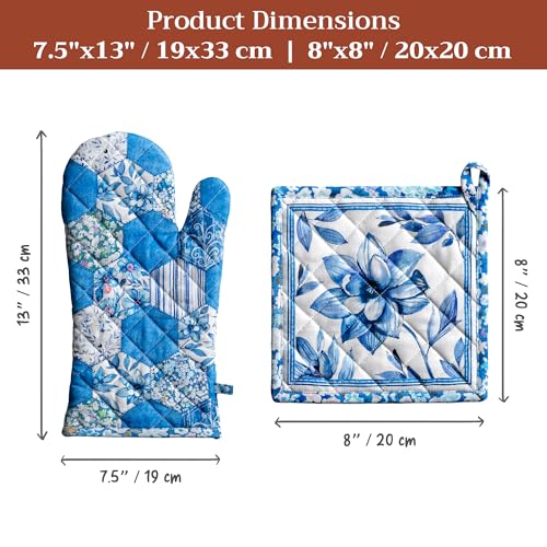 100% Cotton Oven Mitt & Pot Holder Set (2 Count)