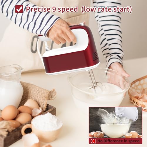 9 Speed Digital Hand Mixer Electric
