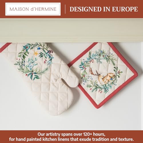 100% Cotton Oven Mitt & Pot Holder Set