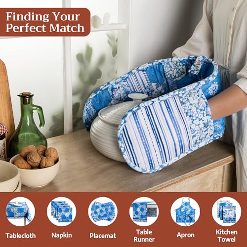 Double Oven Mitts 100% Cotton Double Oven Glove