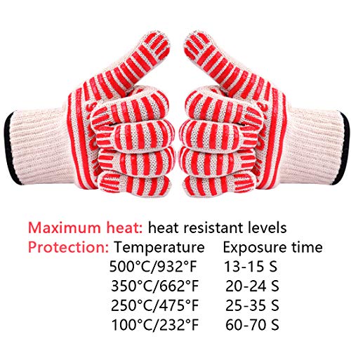 Oven Gloves Oven Mitts Heat Resistant Oven Mitts with Fingers (2 Count)