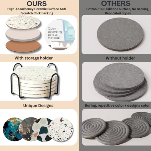 Terrazzo Coasters Set of 6 (6 Count)