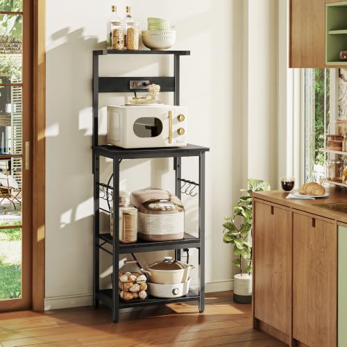 4 Tier Bakers Rack with Power Outlets