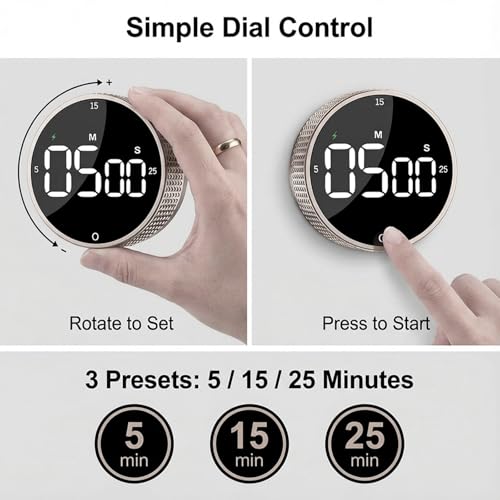 Rechargeable Magnetic Kitchen Timer