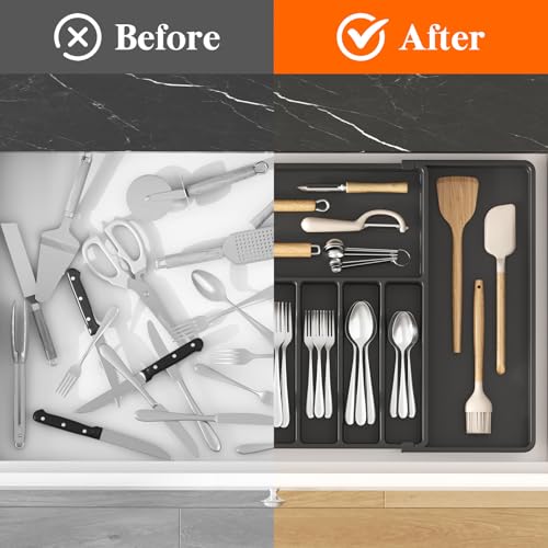 Extra Large Silverware Drawer Organizer