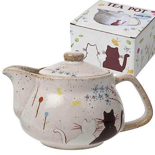 10oz Cat kyusu Kutani Yaki