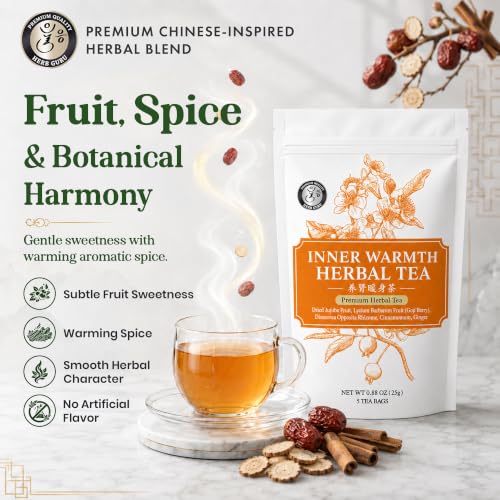 Inner Warming Comfort & Daily Vitality Traditional Chinese Herbal Tea for Modern Wellness (5 Count)