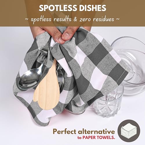 6 Pack Kitchen Towel with Hanging Loop 16x26 inches (6 Count)