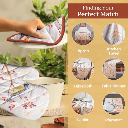 100% Cotton Oven Mitt & Pot Holder Set