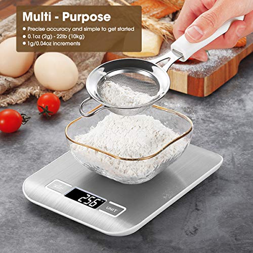 Food Scale 22lb Digital Kitchen Scale Weight Grams and Oz for Baking and Cooking