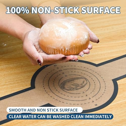 Silicone Bread Sling for Dutch Oven Liners Silicone Baking Mat Reusable Sourdough Bread Baking Supplies with Long Handle Bread Making Tools for Transfer Sourdough