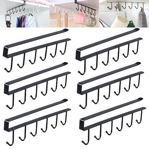 6PCS Mug Hooks Under Cabinet (6 Count)