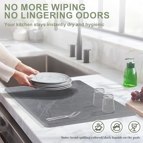 Large Stone Drying Mat for Kitchen Counter