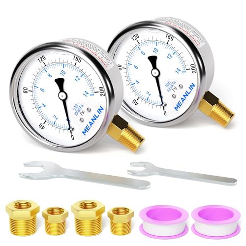 0~200Psi Stainless Steel 1 (2 Count)
