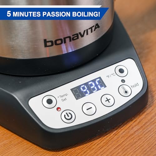 1L Digital Variable Temperature Gooseneck Electric Kettle for Coffee Brew and Tea Precise Pour Control