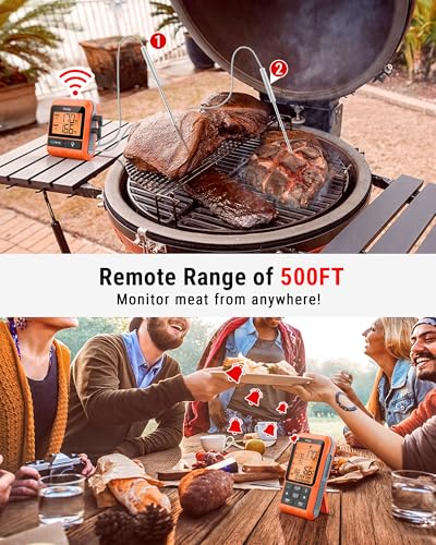 TempSync 500FT Wireless Meat Thermometer for Grilling and Smoking