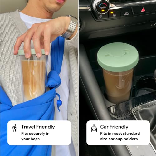 Reusable Boba Cup and Straw Boba Tea Cup Bubble Tea Cup Reusable Iced Coffee Cup Cold Coffee Cup Smoothie Cup with Lid and Straw Smoothie Cup to go Smoothie Tumbler 17 oz