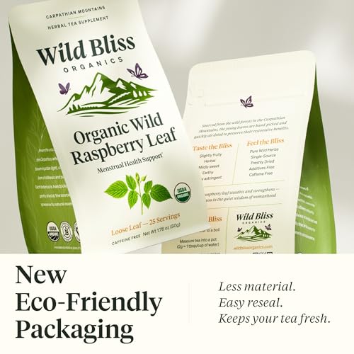 Organic Red Raspberry Leaf Tea for Pregnancy and Menstrual Support