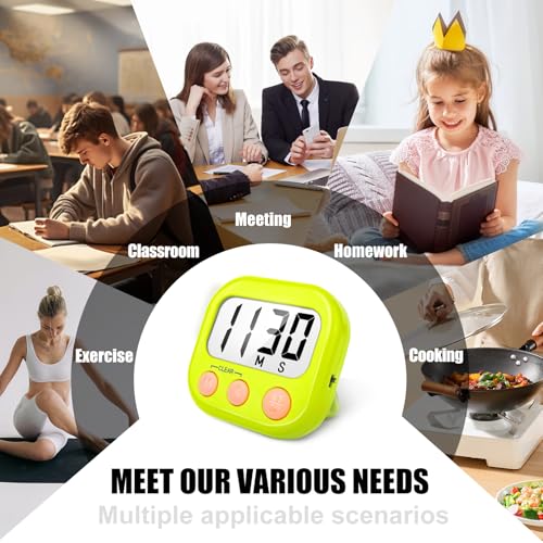 Digital Kitchen Timers for Cooking (12 Count)