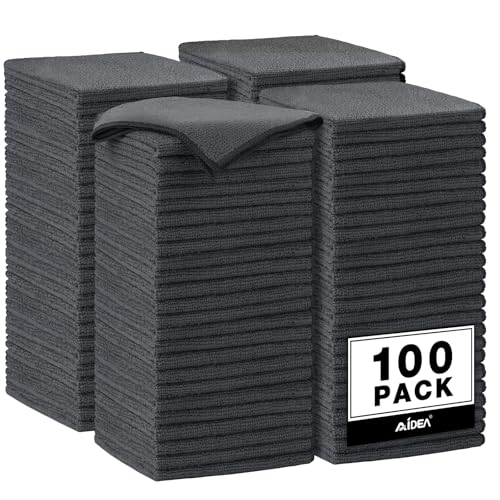 Microfiber Cleaning Cloth Grey 100PK (100 Count)