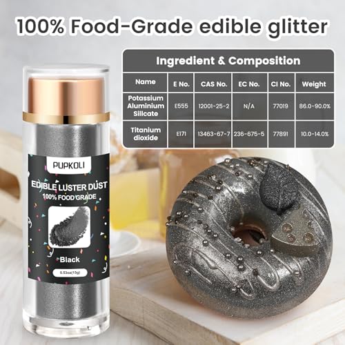 Black Edible Glitter 15g
