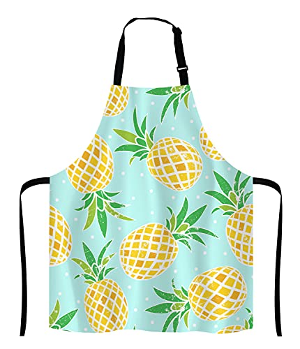 Watercolor Pineapple Apron for Women and Men