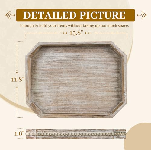 Octagonal Wood Serving Tray