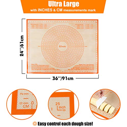 Silicone Pastry Mat 36X24 inch Baking mat Perfect for Dough