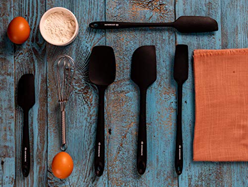 Premium 600°F Heat Resistant 5 Piece Silicone Spatula Set for Baking (5 Count)