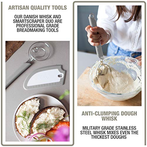 Artisan Bread Whisk and Bench Scraper Duo (2 Count)