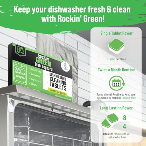 Dishwasher Cleaner Citrus Lime Tablets 8 Pack