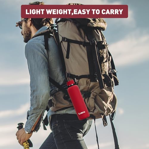 Slim Insulated Water Bottles for Travel 18oz with Clip
