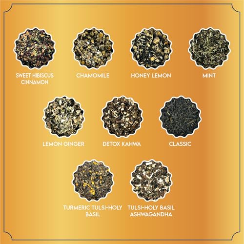 Harmony Delight Loose Leaf Green Tea Combo Variety Gift Pack (9 Count)