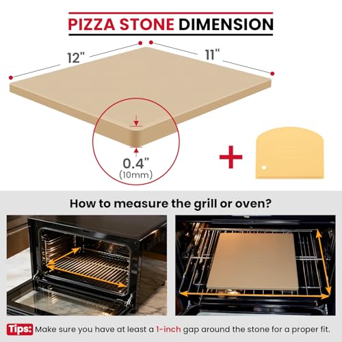 Pizza Stone for Oven and BBQ Grill