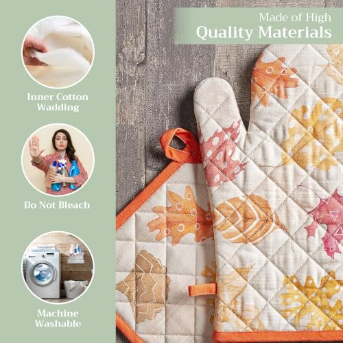 100% Cotton Oven Mitt & Pot Holder Set (2 Count)