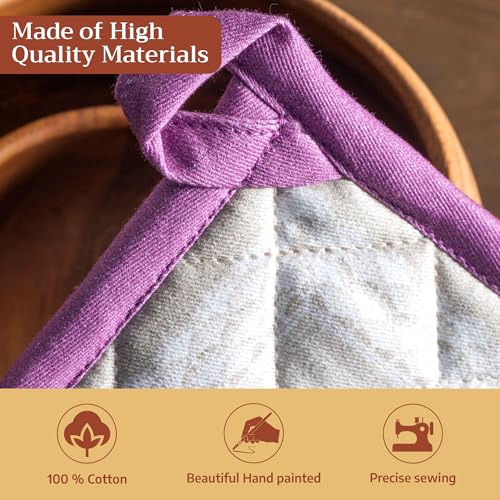 100% Cotton Oven Mitt & Pot Holder Set