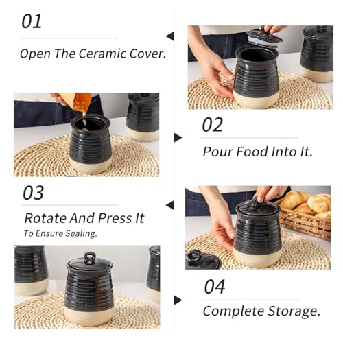 Ceramic Food Storage Jars (3 Count)