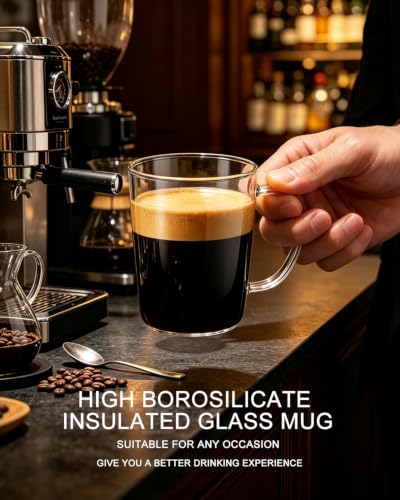 Glass Coffee Mugs (4 Count)