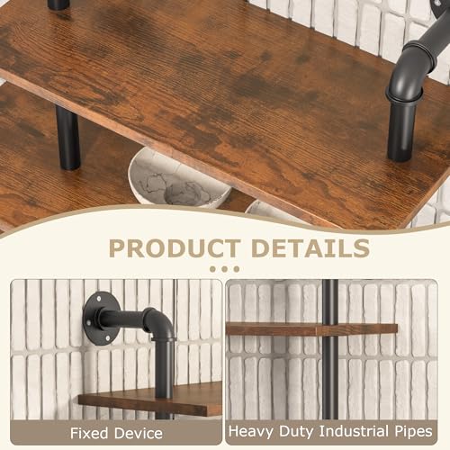 70" Industrial Pipe Shelving (5 Count)