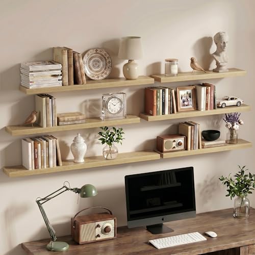 16 Inch Floating Shelves Wall Mounted for Display (2 Count)