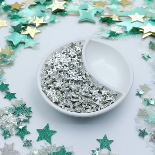 10mm Sliver Stars Sprinkles Edible Stars Cake Decorating Stars Cake Decorations Cupcake Toppers Cookie Decorating Perfect for Cakes (3 Ounce)