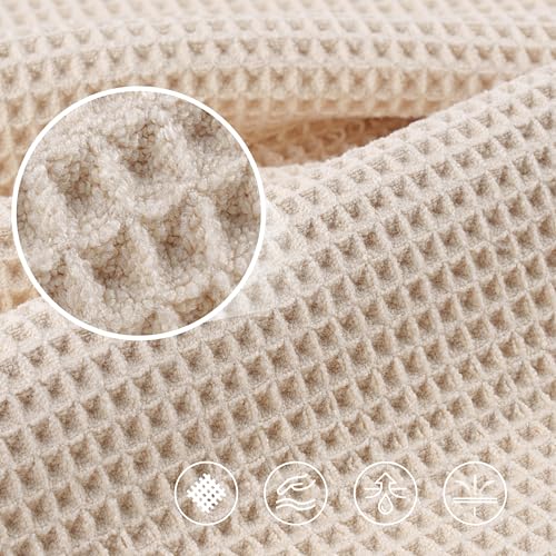 430 GSM Poly Blend Microfiber Quick Dry Waffle Bath Towel (4 Count)