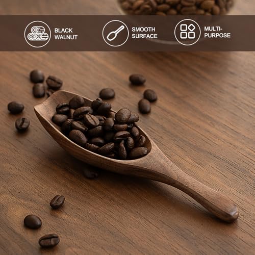 Black Walnut Coffee Scoop for Ground Coffee